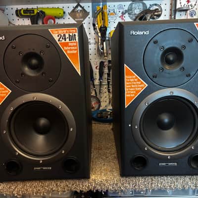 Roland DS-90A Bi-Amped Digital Studio Monitor Pair Digital 24 bit adat coax image 1