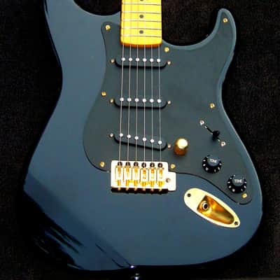 Black& Gold Custom Shop Mahogany+Matte Black Guard+All Maple Neck+Working Bridge Tone +Treble Bleed Circuit+ Vintage Custom Matched Pickups + Dual Action Truss Rod+ Vintage Kluson Style Tuners+Leveled, Crowned and Polished Frets! image 6