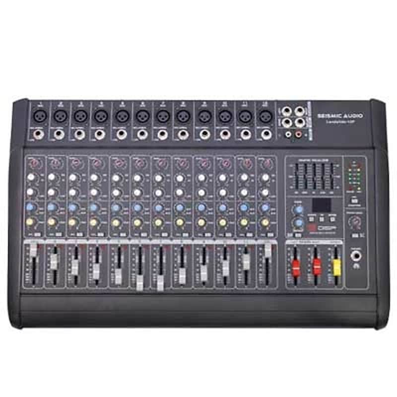 Seismic Audio - LandSlide 12P - 12 Channel DSP Professional Powered Mixer Power image 1