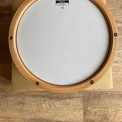 Yamaha WSD13AJ Akira Jimbo Signature 13x7" Beech Snare Drum with Wood Hoops 2000s - White image 6