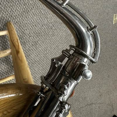 Early 1900's Pahme El Schultheis NYC 'Adolphe Sax' Silver Engraved Alto Saxophone image 5
