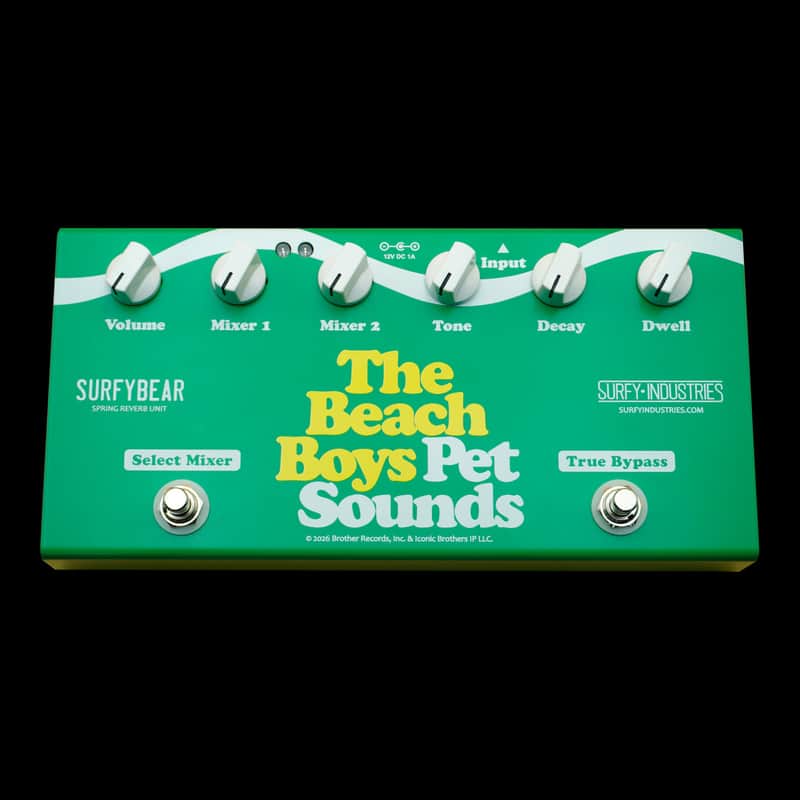 Surfy Industries Special Edition Beach Boys Pet Sounds 60th Anniversary SurfyBear Compact Spring Reverb Unit image 1