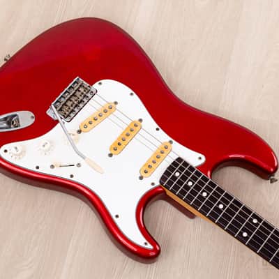 1991 Fender Order Made Stratocaster '62 Vintage Reissue Candy Apple Red + Headstock, Japan MIJ Fujigen image 9