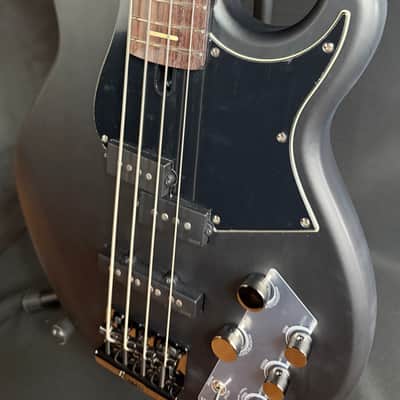 Yamaha BB734A Broad Bass 4-String Bass Guitar Translucent Matte Black w/ Gig Bag (281) image 7