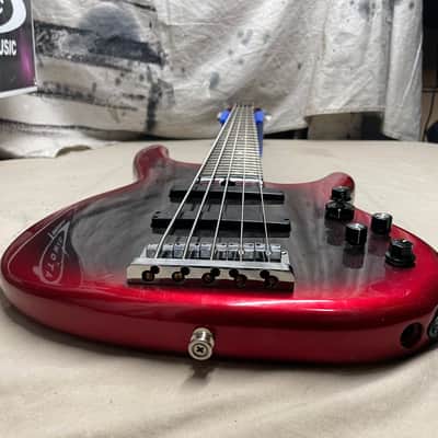 Heartfield DR Series DR-5 5-string Bass Aguilar Preamp MIJ Made In Japan Red/Black image 9