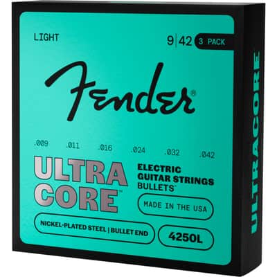 Fender 4250L Ultracore Bullet End 09-42 - 3-Pack - Electric Guitar Strings image 2