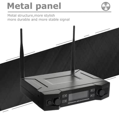 Professional 2 Channel Uhf Wireless Dual Microphone Cordless Handheld Mic System image 3