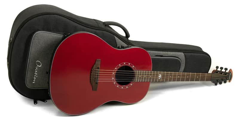 Ovation Ultra Series Acoustic/Electric Guitar w/ Gig Bag - Vampira Red image 1