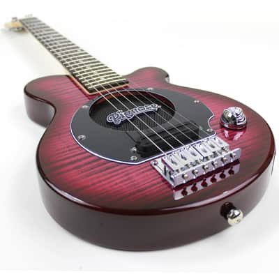 Pignose PGG-200RFM Mini Electric Travel Guitar with Built-in Amp, Red Flame Maple image 8