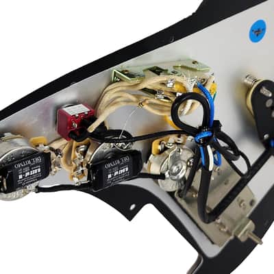 Carparelli Pre-Loaded HSS Strat Pickguard — CTS 500K Pots, CRL 5-Way, Vitamin Q Caps, HSS “Balanced Load” Mod image 2