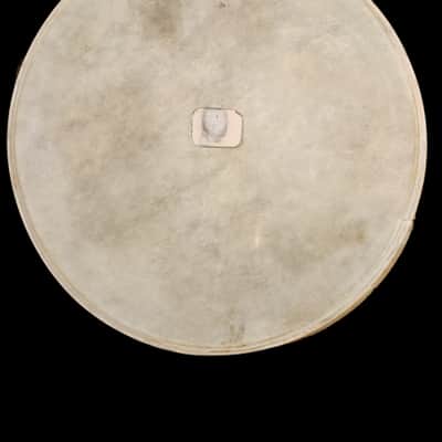 Vintage 1940's-1950's Calfskin 22" Batter Bass Drum Head w/Reinforcement Patch image 1