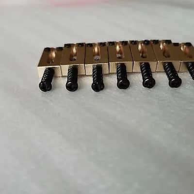 7 String Guitar Bridge Tremolo Saddles Brass Materiel image 1