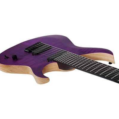 Schecter Guitar Research John Browne Tao-7 Electric Guitar Regular Satin Trans Purple image 8