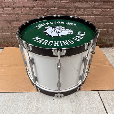 Dynasty 22" Marching Bass Drum w/ Irvington HS Bulldogs Head - Safe-T-Loc Hoops - Made in Mexico - Used image 18