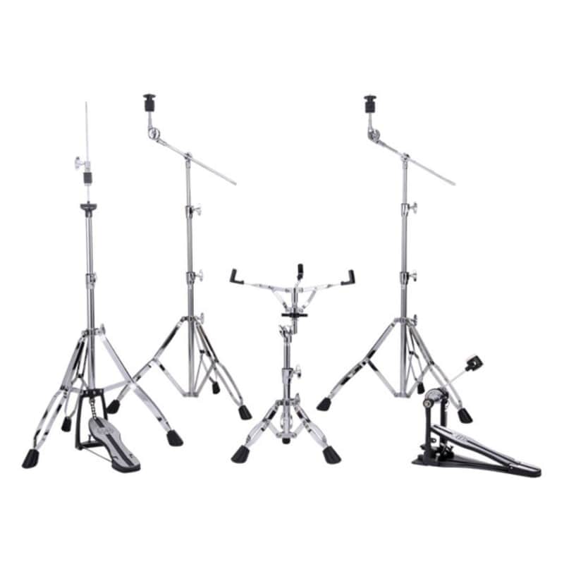 Mapex HP4005 5-Piece Venus 400 Series All-Purpose Hardware Pack with Concave Leg Design, Multi-Tooth Ratchet Basket Tilter, and Full-Length Footboard (Chrome) image 1