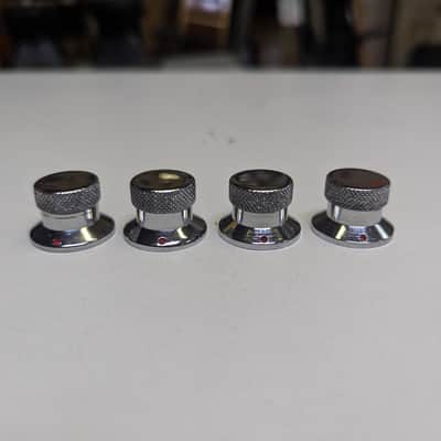 Closet Find! 1969 Vox Chrome Plated Metal Amp Knobs - 4 Pack #1 - No Issues - Near New Condition! image 1