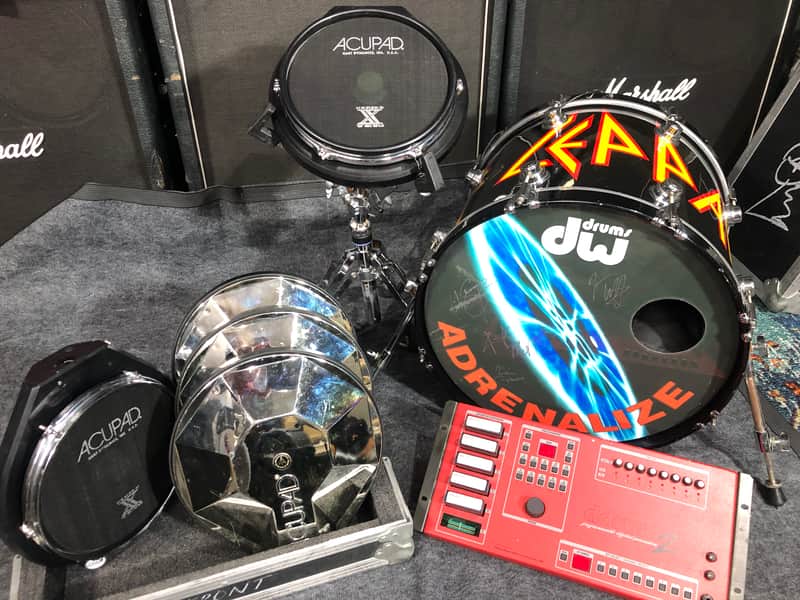 Rick Allen's 1992 Def Leppard Adrenalize Tour DW and Hart Drum Set (#4). Autographed! image 1