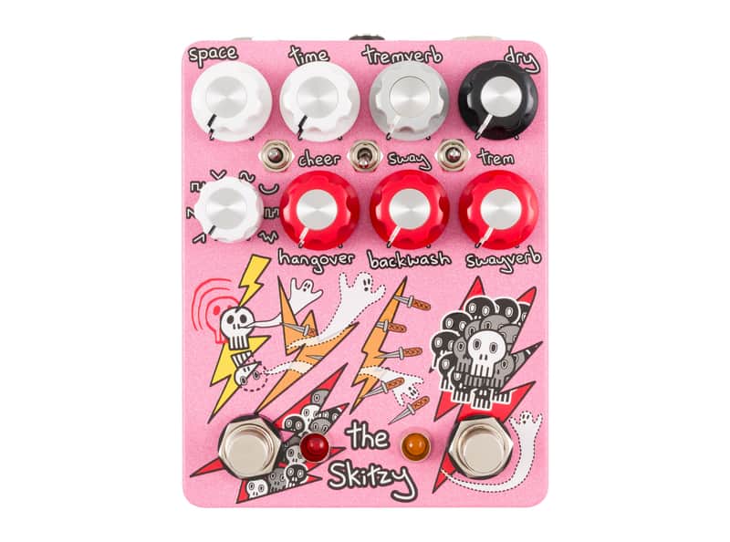 Champion Leccy The Skitzy Dual-Layer Modulated Reverb Pedal (Sherbet Pink) image 1