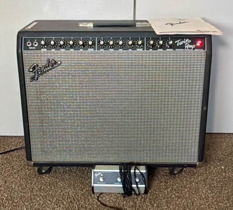 Fender Twin-Amp 2-Channel 100-Watt 2x12" Guitar Combo 2001 - 2010 - Black w/Foot Switch image 1