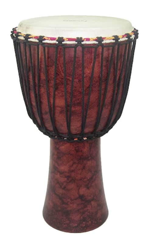 Tycoon Red Marble Rope Tuned Djembe, TAJ-10 RMA image 1