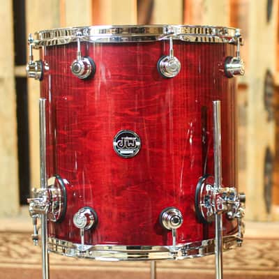 DW Performance Cherry Stain Lacquer Bop Drum Set - 14x18, 8x12, 14x14 image 5