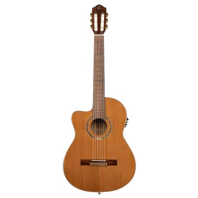 Ortega RCE159MN-L Performer Series Solid Cedar Top Mahogany Neck Cutaway Nylon 6-String Classical Acoustic-Electric Guitar w/Gig Bag For Left Hand Player image 4