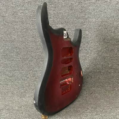 HSH Basswood Guitar Body in Red Burst image 3