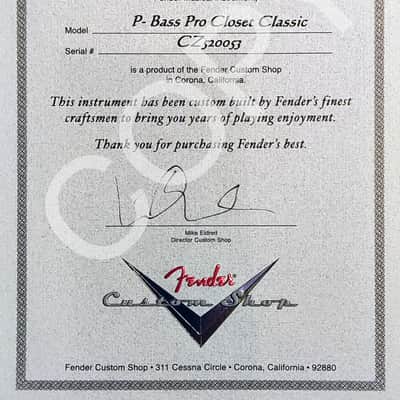 Fender CS Precision (P/J) Bass Pro Closet Classic Relic 2012 - white image 8