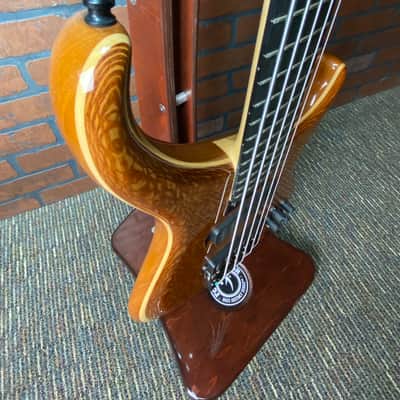 Alembic Orion 5-String SHORT SCALE, Lacewood with Blackened Brass Hardware image 4