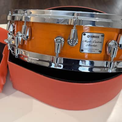 Single Owner Since 2005 | Yamaha Maple Custom Absolute Nouveau (MIJ) w/ Matching H&B Enduro Case | 14x4 Snare | Honey Yellow image 1