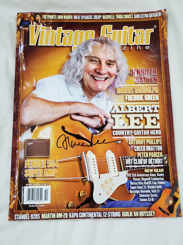Vintage Guitar Magazine Back Issue October 2010 SIGNED BY ALBERT LEE image 1