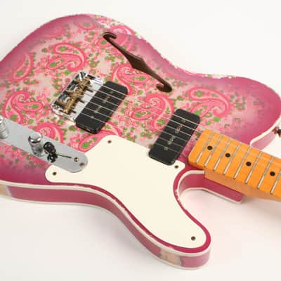 Fender Custom Shop Limited Edition Dual P90 Tele Relic Maple Neck Pink Paisley image 3
