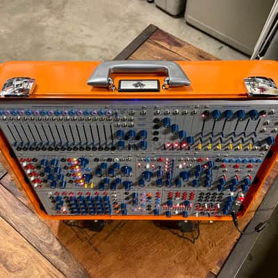Buchla Tiptop 200t series with BPNYC ZERO Halliburton Eurorack Modular Travel Case 9U #3 ORANGE image 4