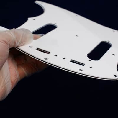 Replacment Pickguard For Mustang Classic Series style ,3Ply White image 3