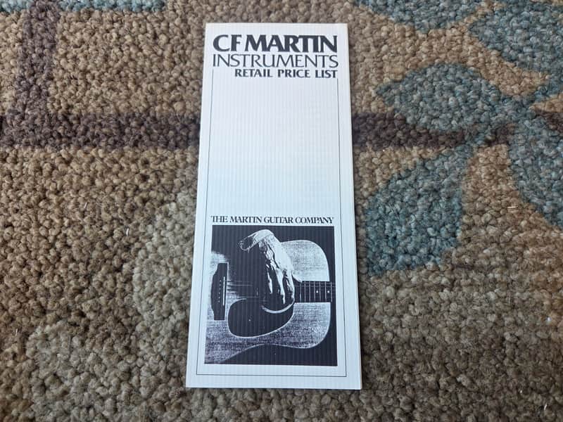 Vintage 1985 Martin Guitar Price List! Rare, Original Case Candy! image 1