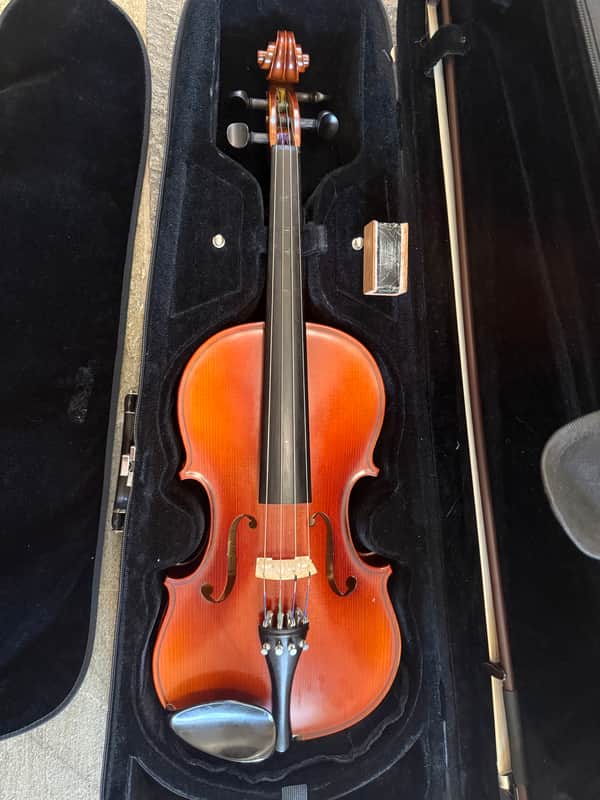 15" viola with case and bow. Made in Romania image 1