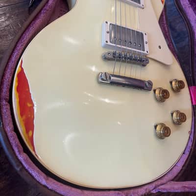 Gibson Les Paul 1958 Custom Shop 58 Historic R8 2017 - Aged ~ Cream Over Flame Top - "Painted-Over" series image 3