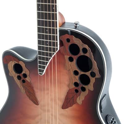 Ovation E – akustická kytara Celebrity Elite Plus Mid Cutaway Lefthand Ruby Burst image 6