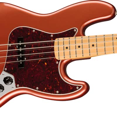 Fender Player Plus Jazz Bass with Maple Fretboard 2021 - Present - Aged Candy Apple Red image 4