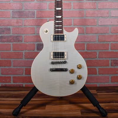 Gibson Custom Shop 1959 Les Paul Reissue Figured Maple Top Transparent White with Blue Back Finish 2005 w/OHSC image 4