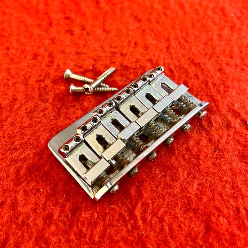 Fender Hardtail Stratocaster telecaster deluxe bridge c 1975 - Chrome original vintage USA thinline image 1