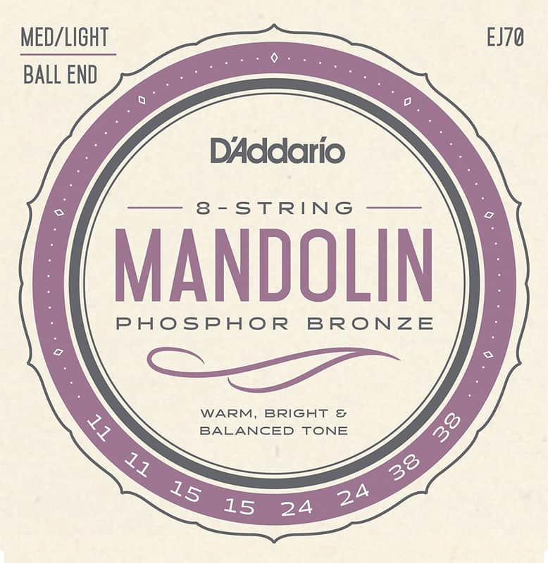 D'Addario EJ70 Phosphor Bronze Mandolin Strings Ball End  Medium/Light 11-38 image 1