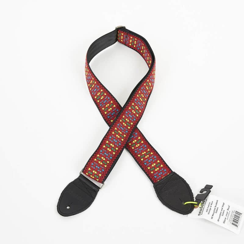 Souldier "Monterey" Red Yellow Green & Turquoise Pattern Guitar Strap image 1
