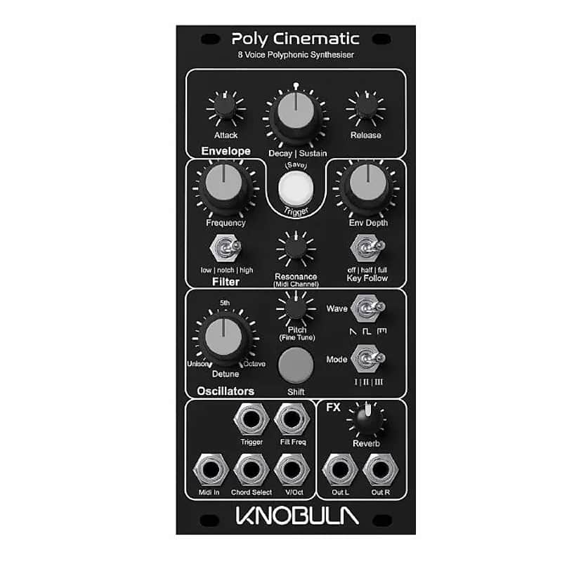 Knobula Poly Cinematic 8-Voice Polyphonic Synthesizer Eurorack Module image 2