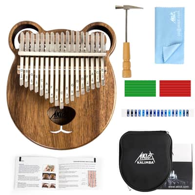 17 Keys Solid Walnut Kalimba Thumb Piano image 3