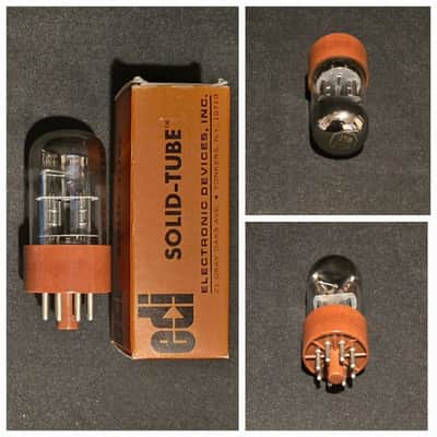 SYLVANIA JAN CHS 6SL7 WGT TUBE LEGENDARY BROWN BASE 1950s MILTARY TUBE NOS NIB image 1
