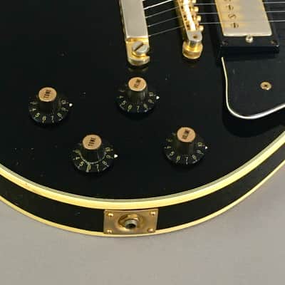 Vintage 1969 Matsumoku MIJ Aspen Single Cut Les Paul Piano Black LP Aged Gold HSC 7.1 lb image 22