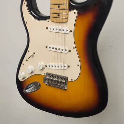 2006 Fender Stratocaster Standard Electric Guitar- Left Handed, Sunburst, Made in Mexico image 2