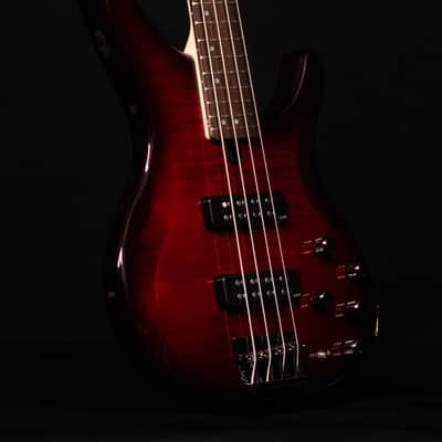Yamaha TRBX604FM 4-String Bass, Dark Red Burst image 4