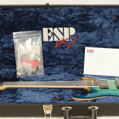 ESP USA Horizon-II FM FSM Aqua Marine Sunburst image 13